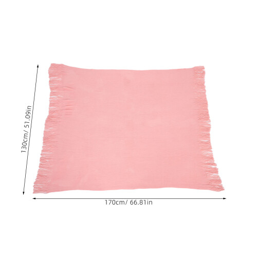 Decorative Knitted Cover Bedside Blanket Solid Color Knitting 1