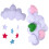 2pcs Cloud Hanging Decorations Ornament Ceiling Garland Pendants 9