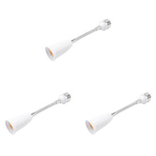 3pcs 19cm Long Flexible Neck E27 to E27 LED Light Bulb Extension Adapter