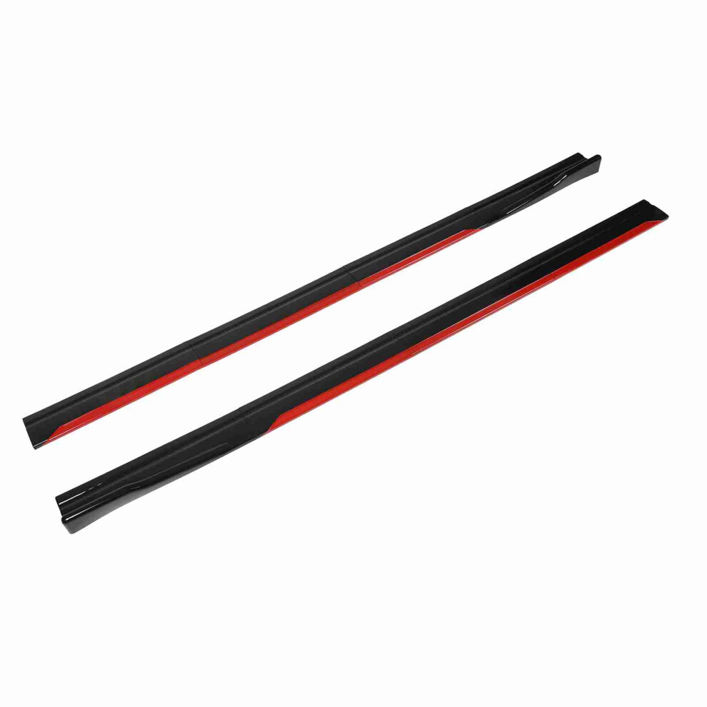 Glossy Side Skirt Set 8 Black/Red 7340572003119