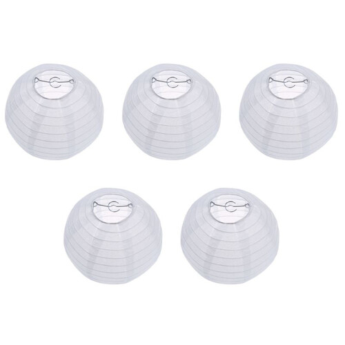 5X White Chinese/Japanese Paper Lantern/Lamp 8 inch Diameter