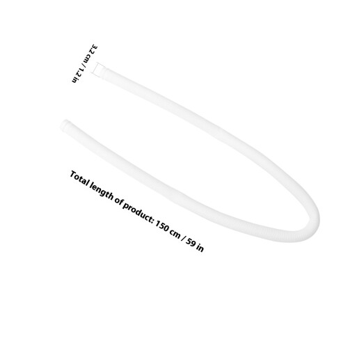 1Pc White Rubber Swimming Pool Hose Flexible Filter Pump Replacement 1