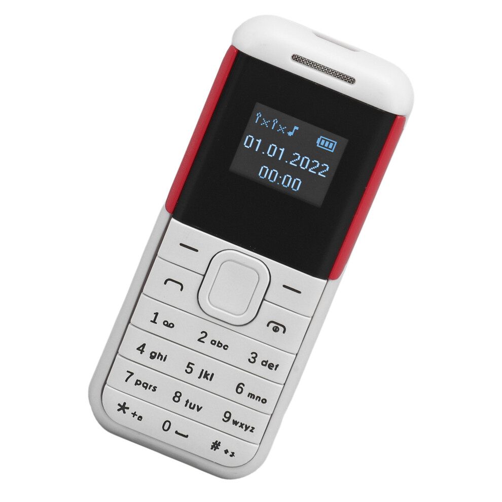 Mini 2G Phone With 0.66In Screen 20H Standby Dual Sim White 8731388840262