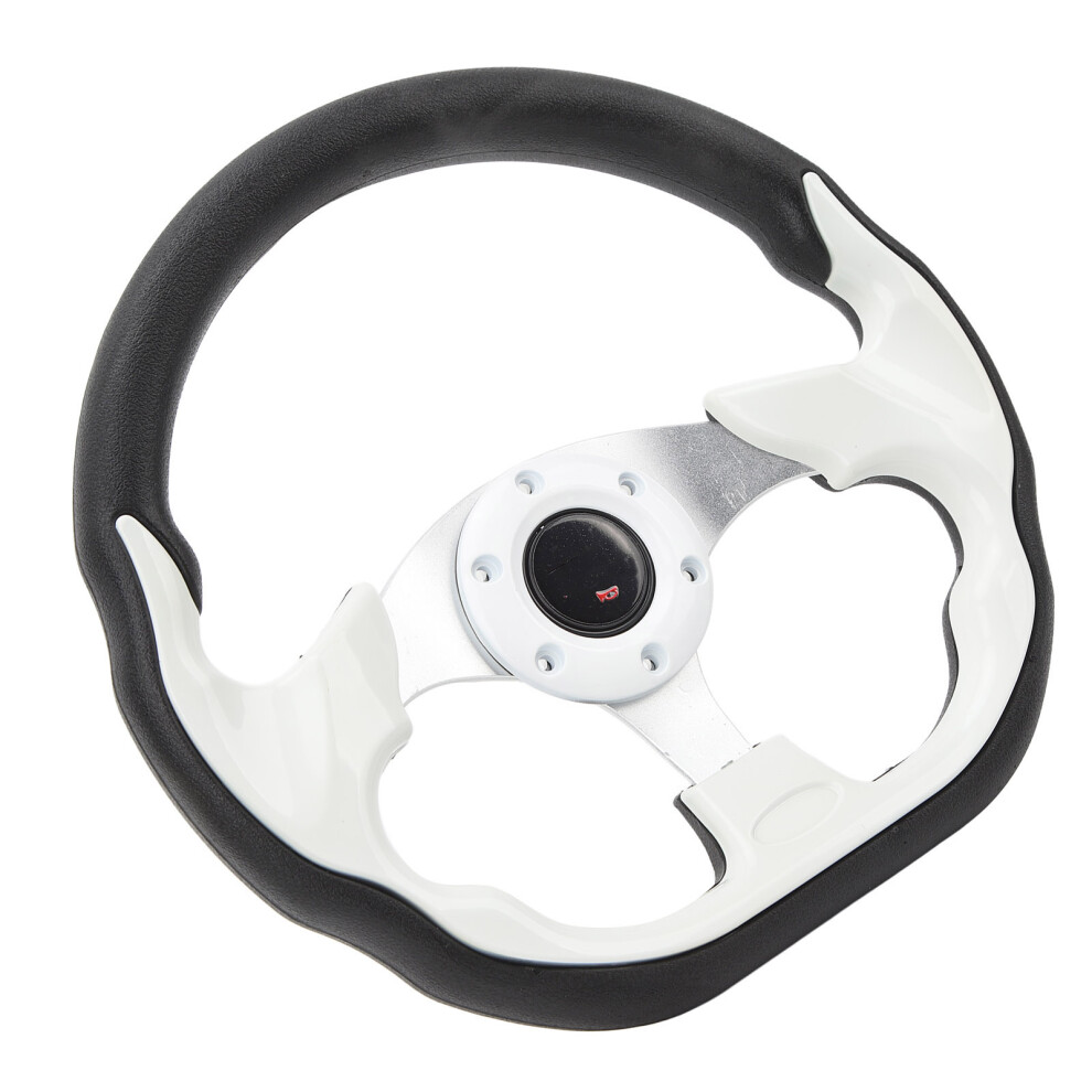 12.5 Inch Universal Aluminum Golf Cart Steering Wheel White 4641388840282