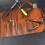 small leather tool roll with 10 slots for craft organization 9