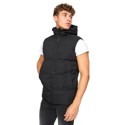 (L, Black) Crosshatch Mens Hanjo Gilet