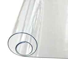 Clear Vinyl Floor Runner, Transparent PVC Floor Protector, NonSlip, CuttoFit, 60x450 cm 2x15 ft