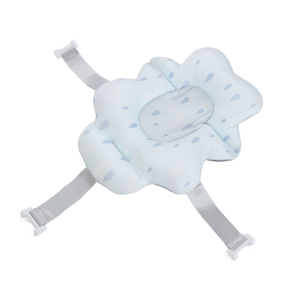 Baby Bath Seat Floating Foldable Support Mat, Water Drop, 57Cm Blue