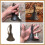Calling Bells Hand Bell Iron Brown Adults School 1pcs 11