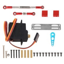 17G Metal Gear Servo und LenkgestäNge Servo Mount Satz für WPL C14 C24 1/16 RC Auto Upgrade Teile ZubehöR