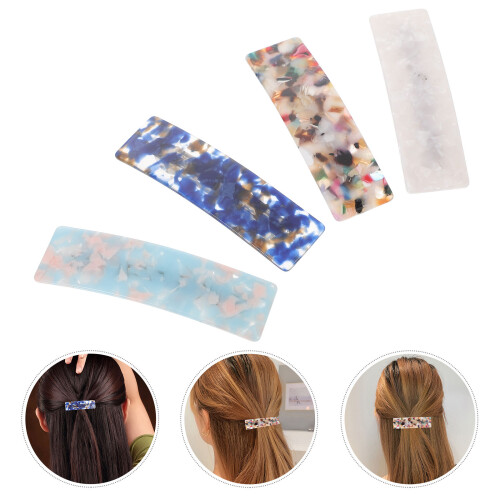 4Stk Damen Haarklammern Spring Haarclips Langlebig Mehrfarbig 2