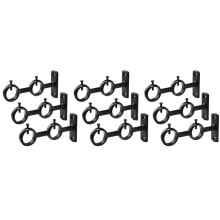 Curtain Rod Bracket, 9Pcs Double Curtain Rod Holder, Double Rod Brackets Hooks for Living Room Bedroom Curtain Rods