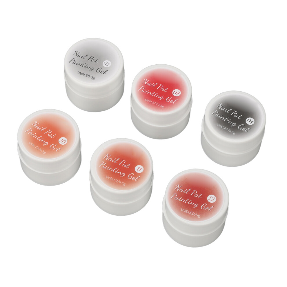 6 Colors Pearlescent Glitter Gel Polish, Sparkly, Long Lasting, Reflective