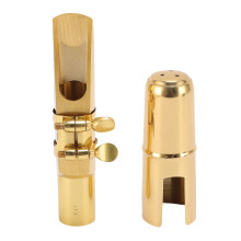 Tenor-Saxophonmundstück Set Messing Typ 5 Flach B Schlüssel für Profis & Anfänger