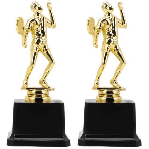2Pcs Creative Badminton Trophy Model Durable Plastic Kids Decoration 1