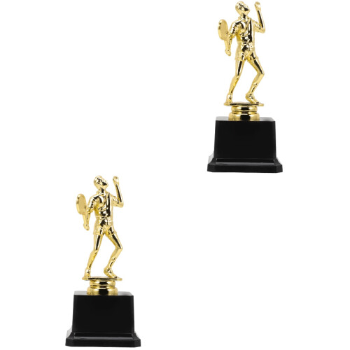 2Pcs Creative Badminton Trophy Model Durable Plastic Kids Decoration 2