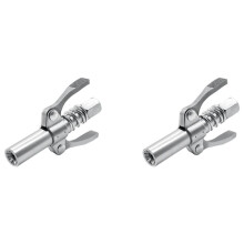 2X Double Handle Grease Nipple Coupler Handle Quick Lock Release Grease Ends Couplers Compatible All Grease Fittings
