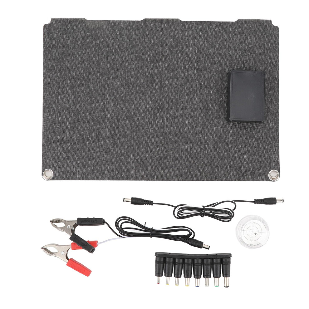 40W Monocrystalline Solar Panel, Etfe Portable Solar Panel Charger Kit Dual Usb For Camping And Rv 9073542476399