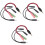 3 Count Adapter Cable Phone Cords Mobile Neck Lanyard Patch Notebook 3