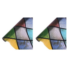 2X Privacy Window Film, Stained Glass Rainbow Window Tint, Glue Free 3D Decorative Window Stickers for Home, Office 60cm