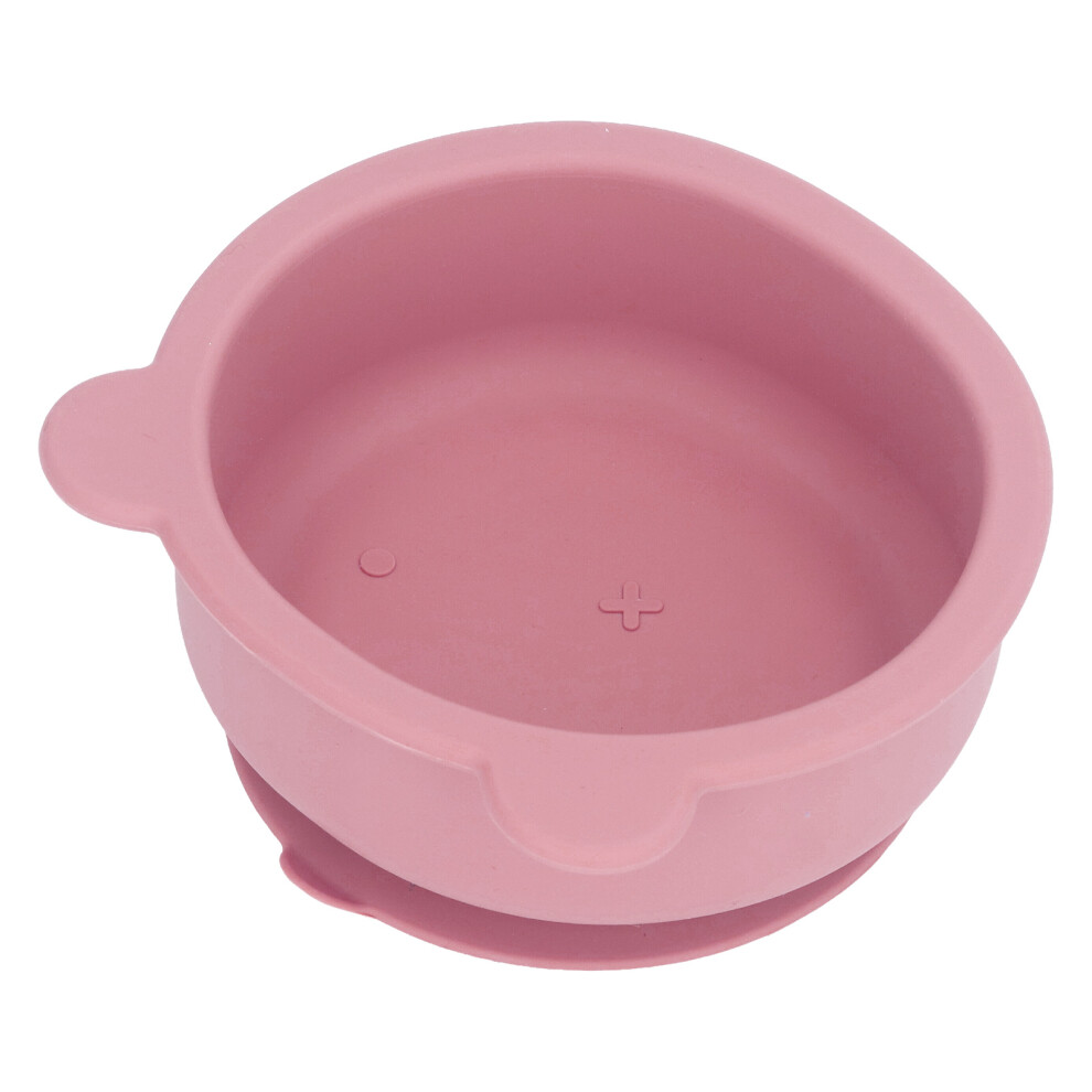 Baby Bear-Shaped Silicone Toddler Bowl with Suction, Pink
