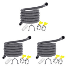 3X Afvoerslang voor Wasmachine 10 Ft Flexibele Uitbreidingssets voor Afvoerslang voor Vaatwassers Gegolfde Afvoerslang voor Wasmachine