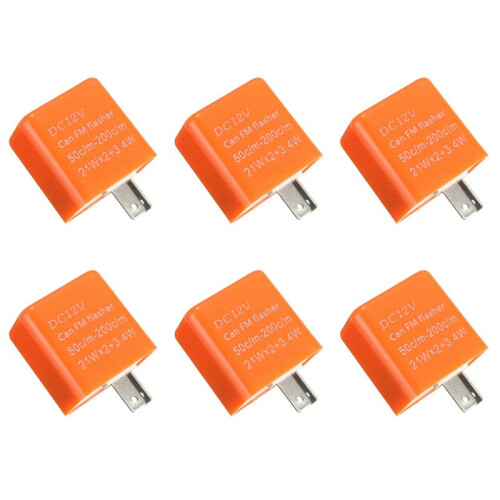 6X 2 Pin Motorrad Geschwindigkeit Einstellbar Led Blinker Blinkrelais 12V