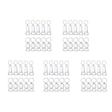 50 Pcs Sublimation Blank Keychains Sublimation Metal Bottle Opener Blank Key Ring Aluminum Heat Transfer Keychain