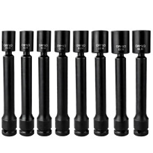 1/2 inch Drive Swivel Impact Socket, 150mm Long, Universal Hex H12H19, 360 Degree Rotation