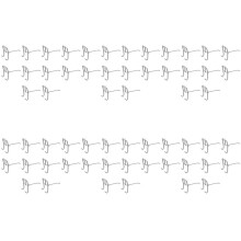 60 Pcs 3.9inch Long White Metal Store Grid Wall Bracket Display Hooks