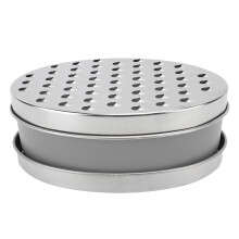 Grattugia in Acciaio Inox a Due Lati con Contenitore - 17x12x7cm Grigia