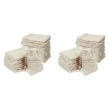 40 Pack Soap Exfoliating Bag,Soap Saver Made Sisal Mesh Soap Bag Bar Soap Bag with Drawstring for Bath & Shower Use