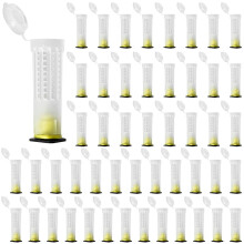 Queen Bee Cage 50 Pack, Ventilated Plastic with Secure Lid for Transport, Beekeeping Equipment