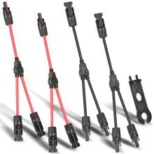 MC4 Y Branch Connectors 2 Pairs 1 to 2 Solar Panel Parallel Y Splitter 20A Tool Kit M/FF F/MM