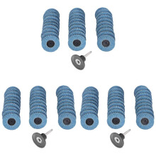 3 Set 50Mm Flap Disc Sanding Disk for Rolor Roll Lock Abrasive Tools Polishing Metal Iron Rust Removal Grinding Wheel