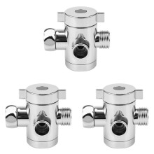 3pcs 1/2 Inch 3 Way T-Adapter Toilet Bidet Bath Shower Arm Mounted Diverter Valve