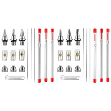 20 Pieces Airbrush Nozzle Needle Nozzle Cap Kit with Wrench Airbrush Replacement Parts for Airbrush Sprayer Accessories