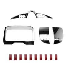 Chrome Stereo Accent Trim Cover Dash Panel Housing Kit for Touring Glide Electra Street Glid Ultra 14-23