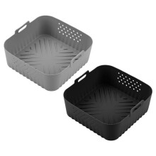 2 Pack Silicone Air Fryer Trays for COSORI 5.5-6.2L Square 180 Nonstick Oven Baking Accessories