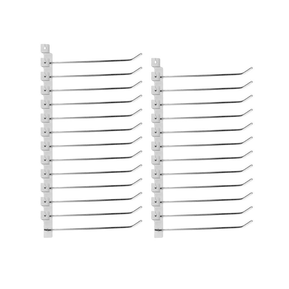 25 X Slatwall Single Hook Pin Shop Display Fitting Prong Hanger 200Mm 6033064669467