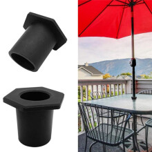 Gummi Paraply Kon Hål Plugg för Terrassbord Parasoll Innergård Paraply Trädgård Paraply Ram Svart