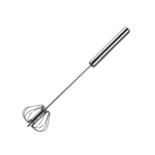12inch Stainless Steel Semi-Automatic Whisk, Hand Push Rotary Blender Egg Whisk, Mixer Stirrer Kitchen Tool