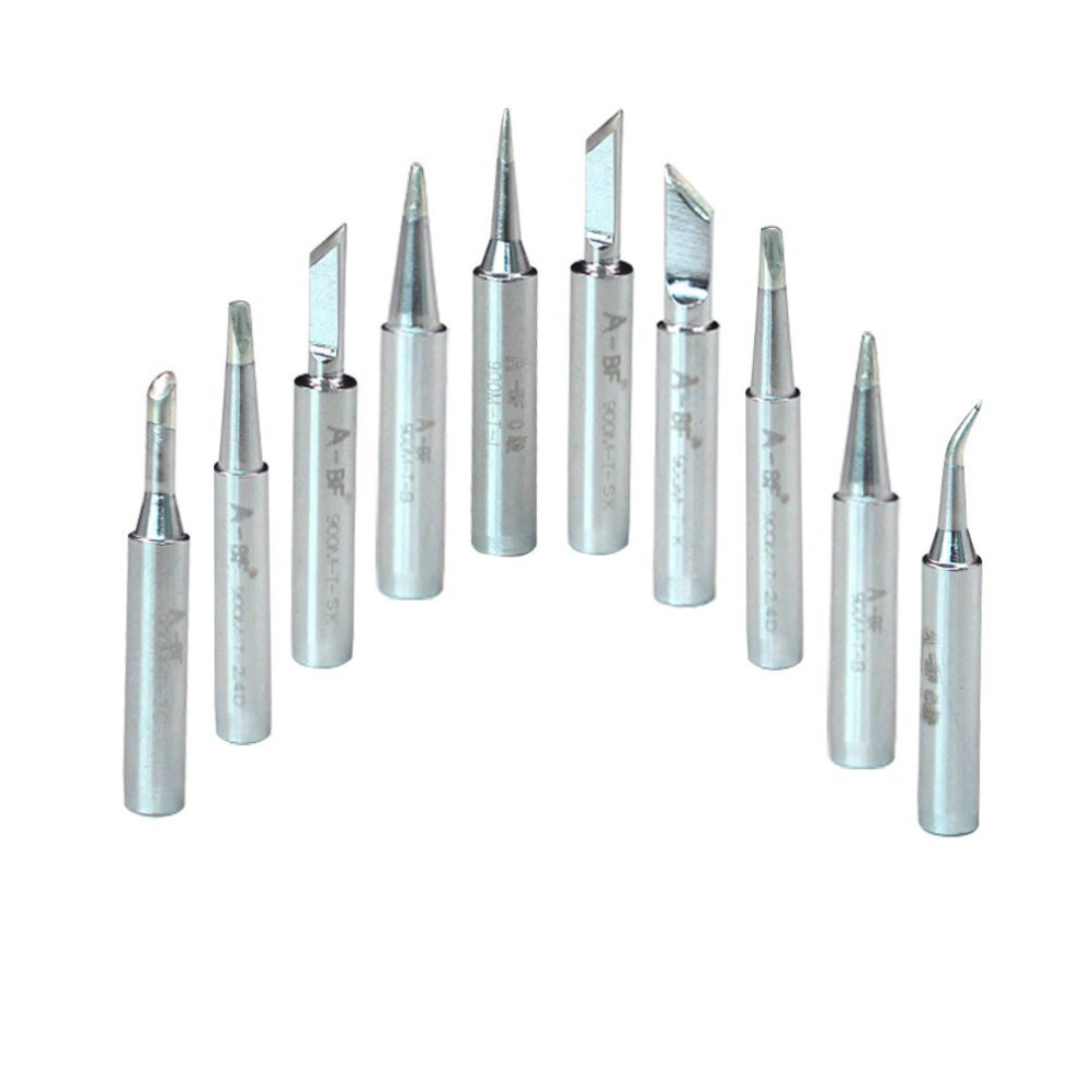 10Pcs 900M-T Soldering Iron Tips Silver 6032788419013