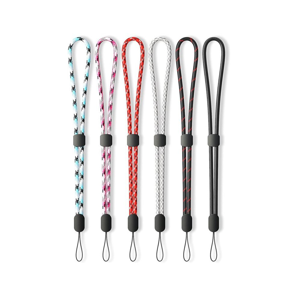 Hand Wrist Strap Lanyard, 6 Pack Adjustable Colorful Nylon Hand Wrist Straps For Camera, Keys, Keychain, Phone, A 4713584464736