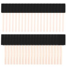 40 Pcs Foam Sponge Paint Brush Wood Handle Paint Brush Set Painting Tool for Acrylics Stains Varnishes Art Supplies