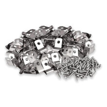 Clips de Montaje para Cercas AgríColas, Abrazaderas de Alambre de Tornillo de Acero Inoxidable con Tornillos (100 Unidades)