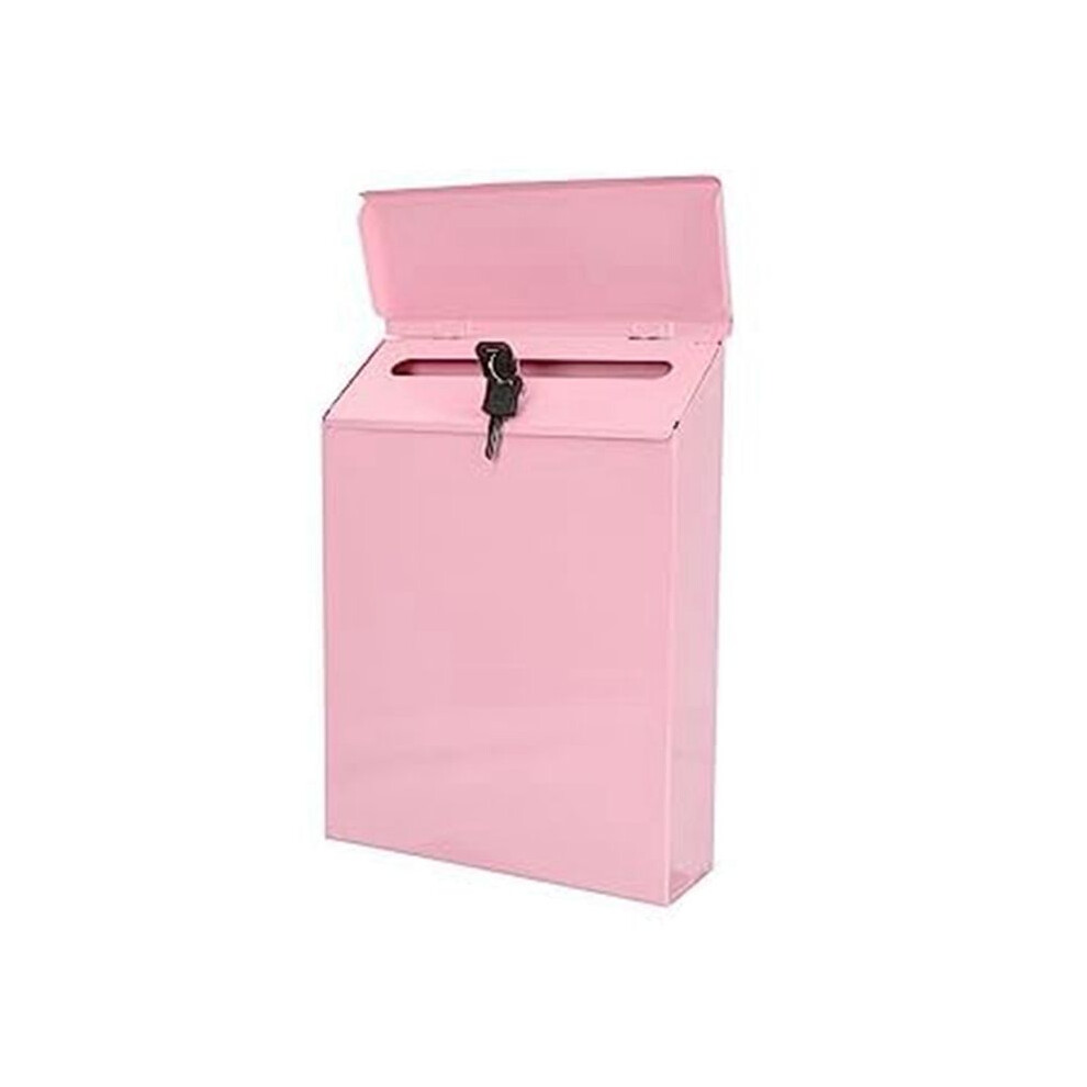 Wall-Mounted Mailbox Lockable Mailbox Wall Collection Box Farmhouse Mailbox With Key Suitable For Home Office 4713606585678