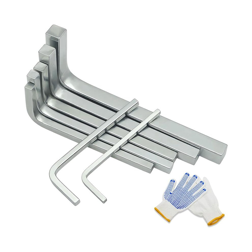 7Pcs Square Wrench Set L Shaped Square Key Kit Chromium Vanadium Steel Square Screwdrivers, 3-10Mm 6031281862616