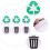 6Pcs Garbage Classification Sign Stickers For Trash Cans 9