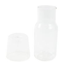 Water Carafe with Tumbler Glass Cold Hot Water Bottle Cup Sets Bedside Water Pitcher High Temperature Resistance Bottle